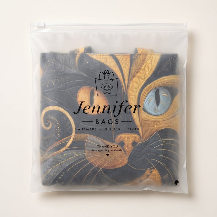 Artisanal Bag - Mystic Cat — packaged in its branded Jennifer Bags pouch