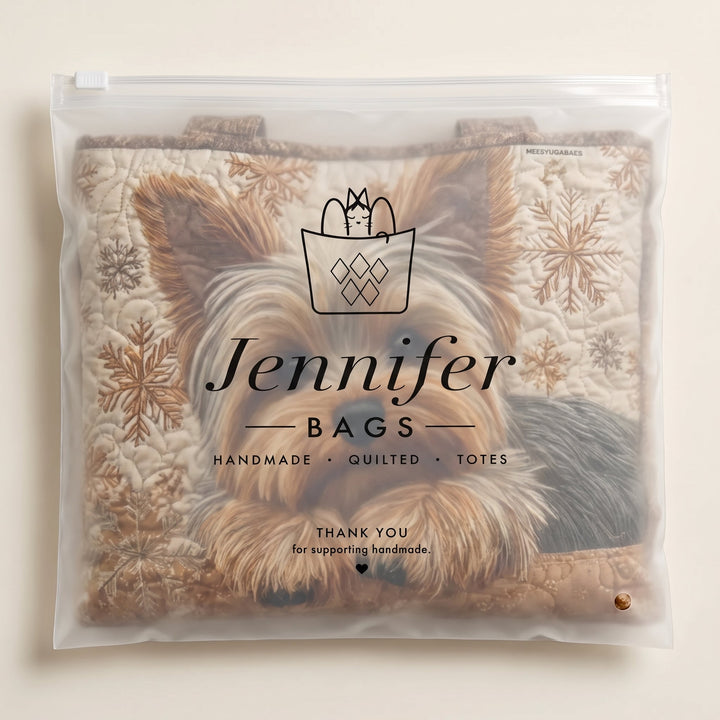 Artisanal Bag - Adorable Yorkshire — packaged in its branded Jennifer Bags pouch