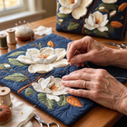 Artisan Quilted Bag - Delicate Magnolia 6