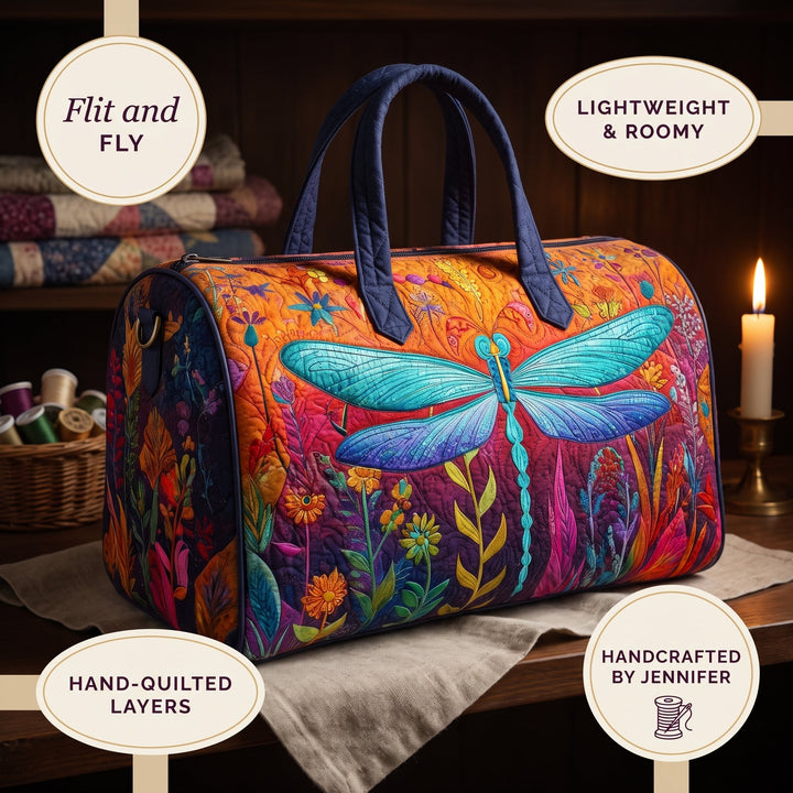 Flit and Fly Quilted Duffle Bag — details