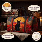 Sunset Cat Quilted Duffle Bag 4