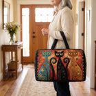 Enchanted Cats Trio Quilted Duffle Bag 2