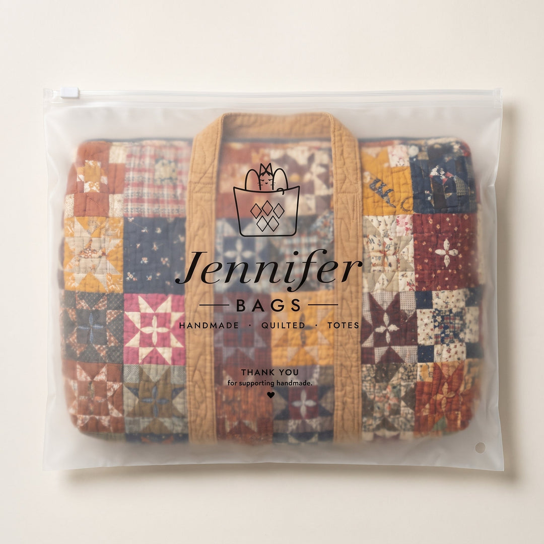 Whispering Garden Quilted Duffle Bag — packaged in its Jennifer Bags pouch