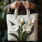 Quilted Artisan Bag - White Lilies 2